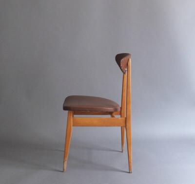 Set of 14 French 1950s Dining or Side Chairs