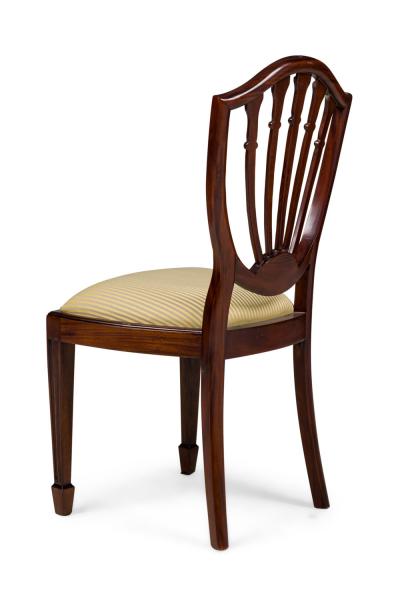 Set of 16 English Adam Style Open Back Side Chairs with Upholstered Cushion
