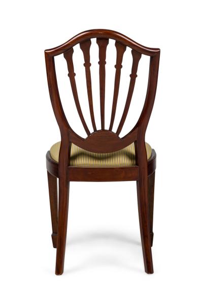 Set of 16 English Adam Style Open Back Side Chairs with Upholstered Cushion