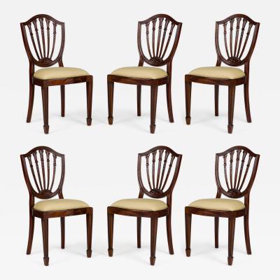 Set of 16 English Adam Style Open Back Side Chairs with Upholstered Cushion