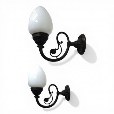 Set of 2 Art Nouveau Brass Wall Lights