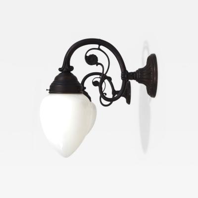 Set of 2 Art Nouveau Brass Wall Lights