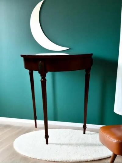 Set of 2 Half moon contemporary console tables