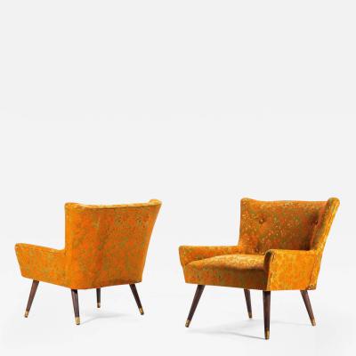 Set of 2 Mid Century Modern Accent Lounge Chairs After Paul McCobb