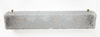 Set of 2 Murano Icy Glass Rectangular Wall Lights Contemporary