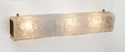Set of 2 Murano Icy Glass Rectangular Wall Lights Contemporary