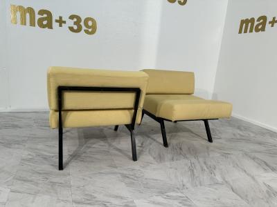 Set of 2 Panchetto Lounge Chairs Designed by Rito Valla for IPE Bologna 1960s