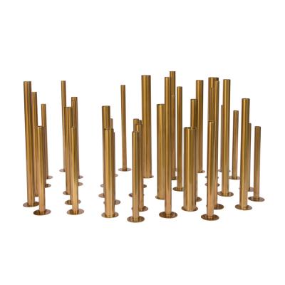 Set of 20 brass sculptural tubes
