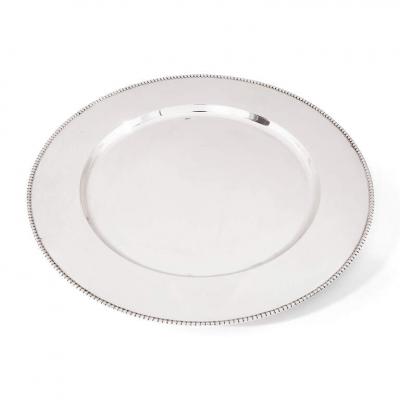 Set of 24 silver underplates