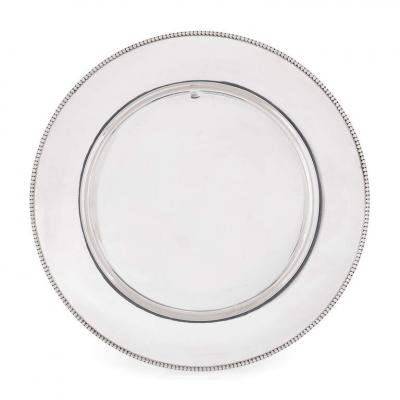 Set of 24 silver underplates