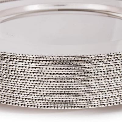 Set of 24 silver underplates