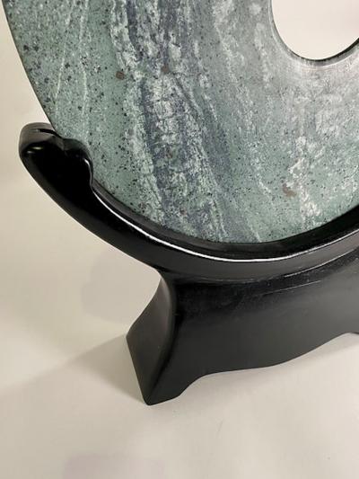 Set of 3 19th Century Chinese Jade Discs on Stands