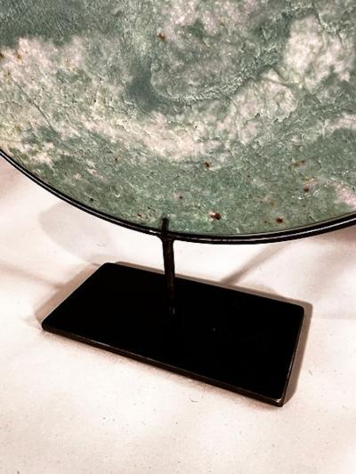 Set of 3 19th Century Chinese Jade Discs on Stands