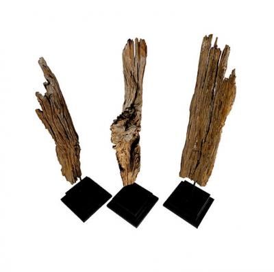 Set of 3 Abstract Driftwood Sculptures XXX