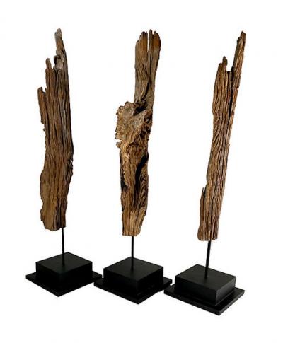 Set of 3 Abstract Driftwood Sculptures XXX