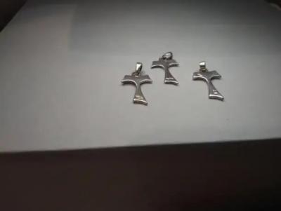 Set of 3 Abstract Sterling Silver T Design Pendants