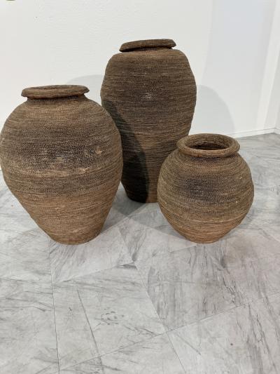 Set of 3 Basket Floor Lamps