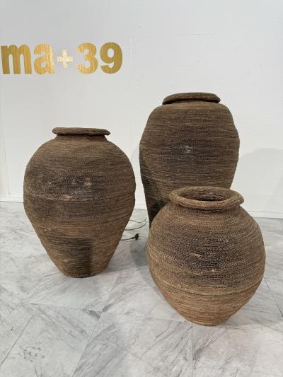 Set of 3 Basket Floor Lamps