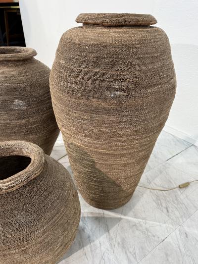 Set of 3 Basket Floor Lamps