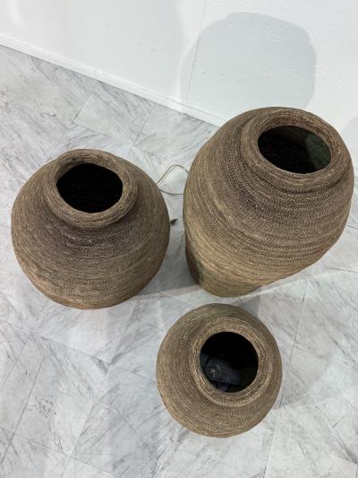 Set of 3 Basket Floor Lamps