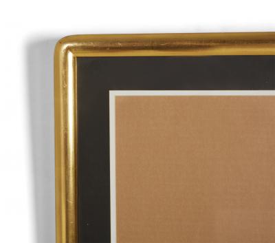Set of 3 Black and Gilt Curved Corner Gallery Frames