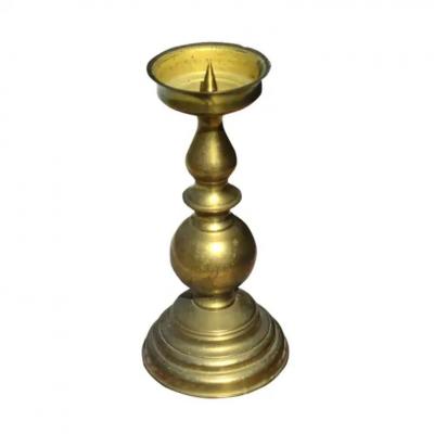 Set of 3 Brass Candle Holders in Various Sizes