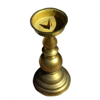 Set of 3 Brass Candle Holders in Various Sizes