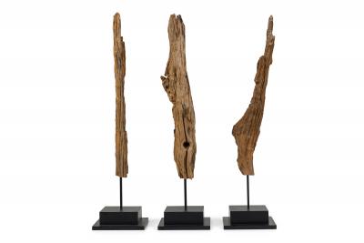 Set of 3 Contemporary American Abstract Driftwood Sculptures