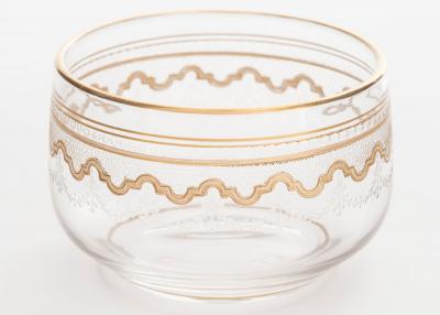 Set of 3 English Victorian Gilt Glass Cups
