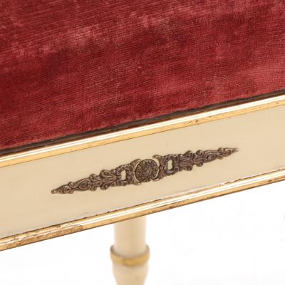 Set of 3 Italian Empire style Painted and Giltwood Stools C 1890 