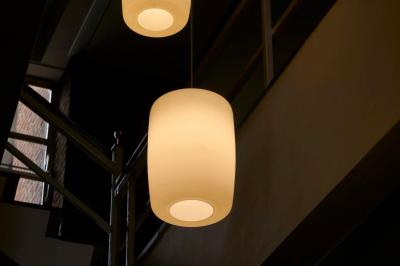 Set of 3 Large Mid Century Pendant Lamps in Opaline Glass 1960