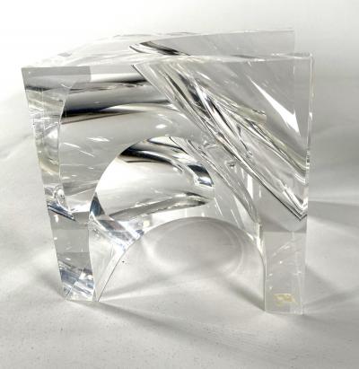 Set of 3 Lucite Table Sculptures