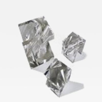 Set of 3 Lucite Table Sculptures