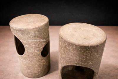 Set of 3 Stools in Fiber Cement Unknown 1960s