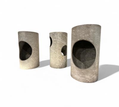 Set of 3 Stools in Fiber Cement Unknown 1960s Lot 507