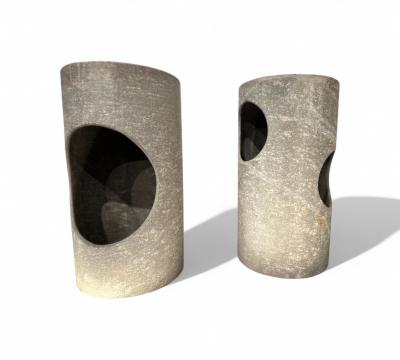 Set of 3 Stools in Fiber Cement Unknown 1960s Lot 507