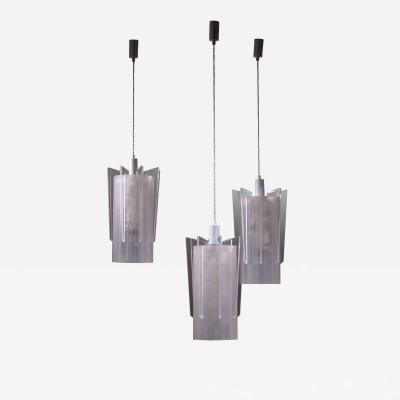 Set of 3 acrylic pendant lamps