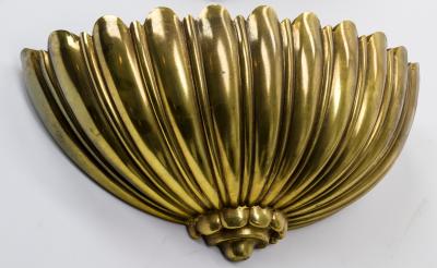 Set of 3 gold shell American superposable sconces