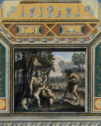 Set of 4 18th Century Coloured Engravings of Raphael s Loggia