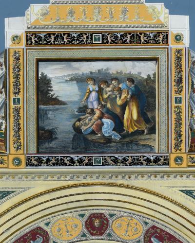 Set of 4 18th Century Coloured Engravings of Raphael s Loggia