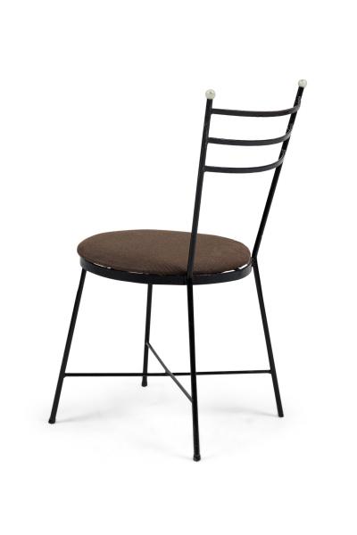 Set of 4 American Mid Century Atomic Age Style Cast Iron Chairs