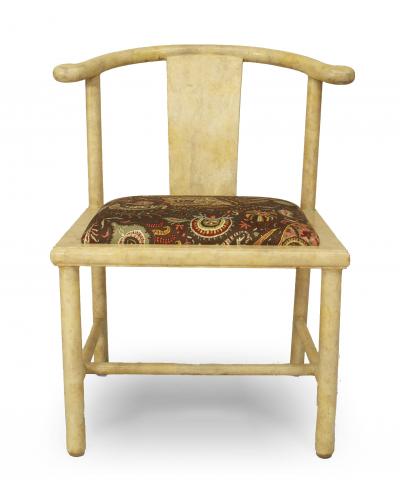 Set of 4 American Mid Century Parchment Side Chairs