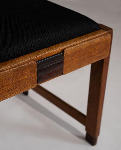 Set of 4 Amsterdam School Dining Chairs Netherlands 1920s