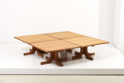 Set of 4 Architectural Italian Coffee Tables Italy 1960s