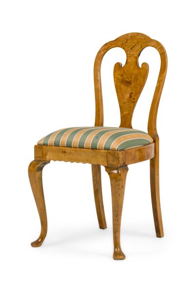 Set of 4 English Queen Anne Style Side Chairs