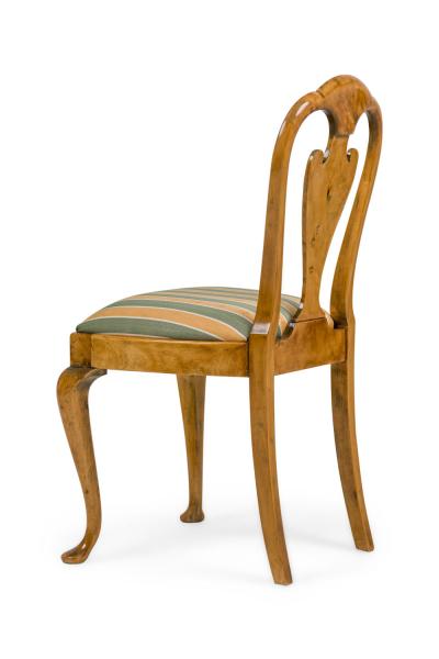 Set of 4 English Queen Anne Style Side Chairs