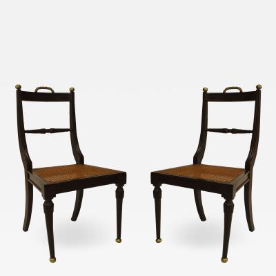 Set of 4 English Regency Rosewood Side Chairs