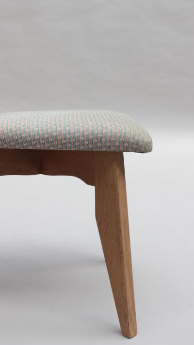 Set of 4 Fine French 1950s Oak Dining Chairs by Guillerme et Chambron