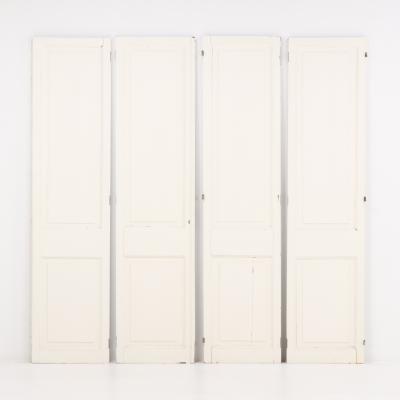 Set of 4 Floral Painted Decorative Wood Panels C 1930