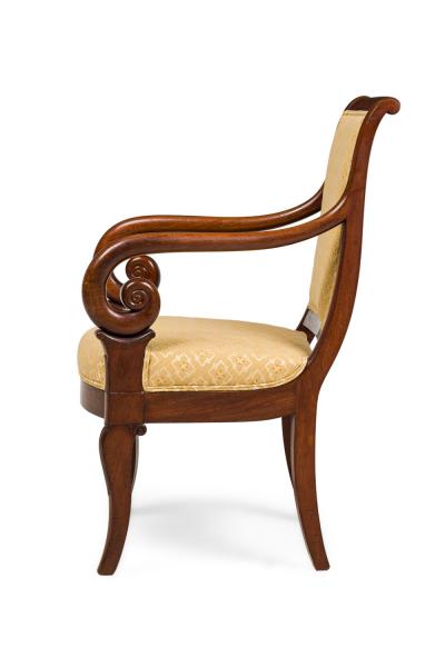 Set of 4 French Directoire Curled Armchairs